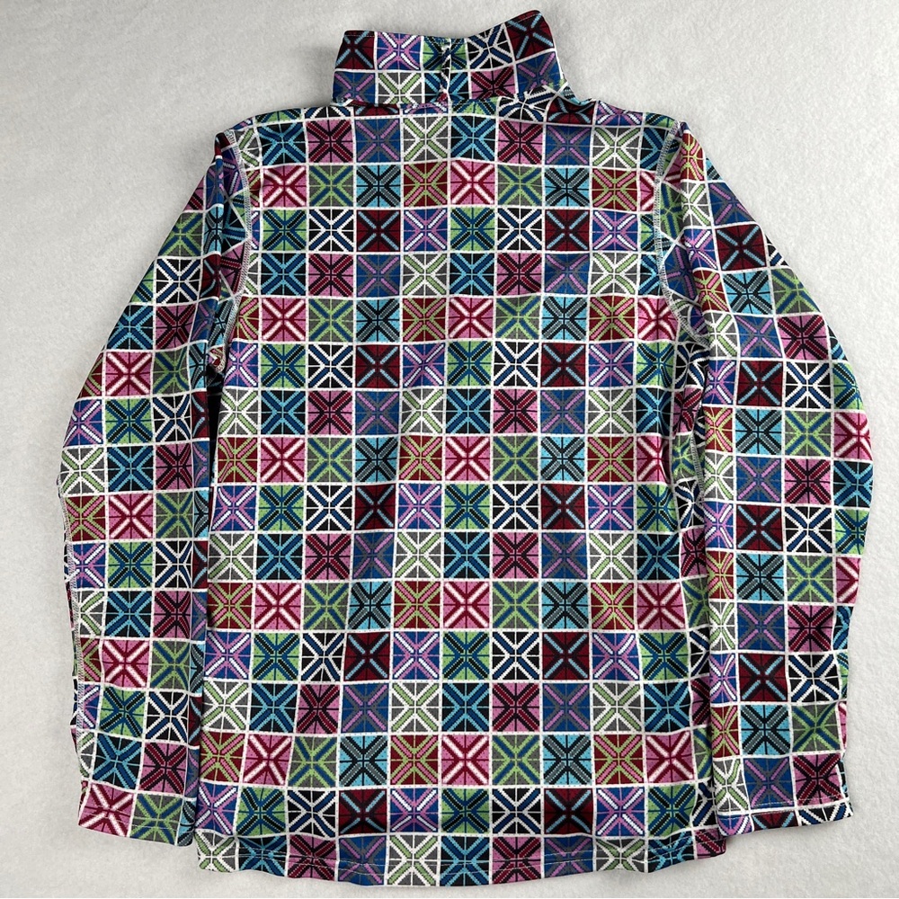 Kerrits Girl's Quarter 1/4 Zip Pullover Riding Top Equestrian Multicolor Large - Picture 2 of 6